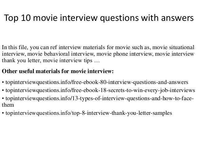 top 10 movie interview questions with answers executive interview questions and answers