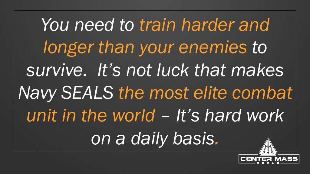 You need to train harder