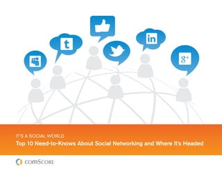 IT’S A SOCIAL WORLD
Top 10 Need-to-Knows About Social Networking and Where It’s Headed
 