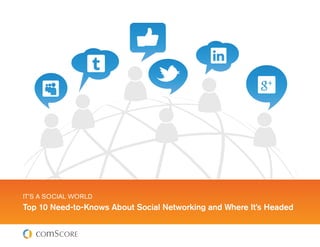 It’s a socIal World
Top 10 Need-to-Knows About Social Networking and Where It’s Headed
 