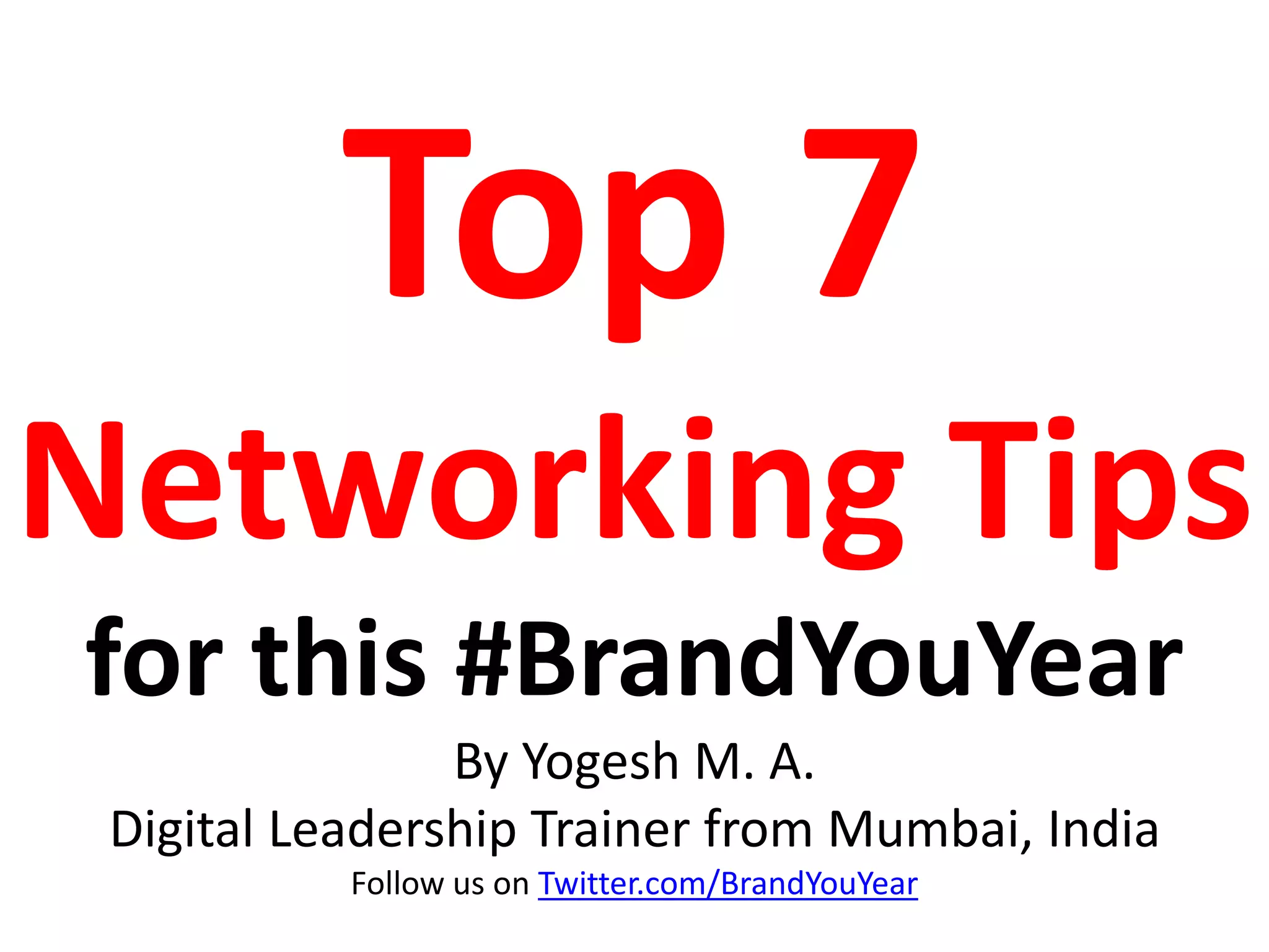 Mashable'S Top 10 Networking Tips: Guaranteed Results - 1gydv29