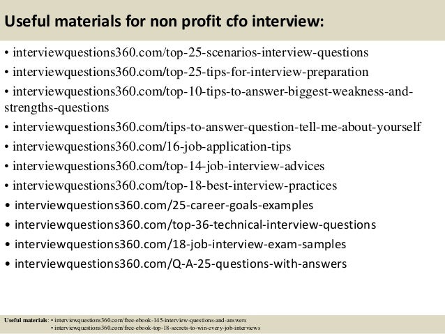 Top 10 Non Profit Cfo Interview Questions And Answers