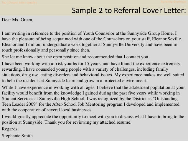 Top 10 Northrop Grumman Cover Letter Samples