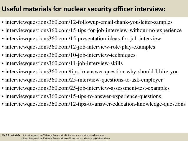 Top 10 nuclear security officer interview questions and answers Top 10 nuclear security officer interview questions and answers