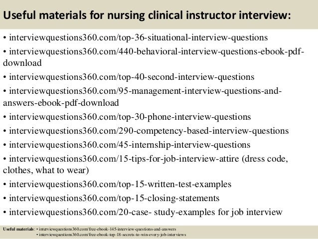 13 useful materials for nursing clinical instructor interview - Nursing Interview Questions And Answers 13 useful materials for nursing clinical instructor interview - Nursing Interview Questions And Answers