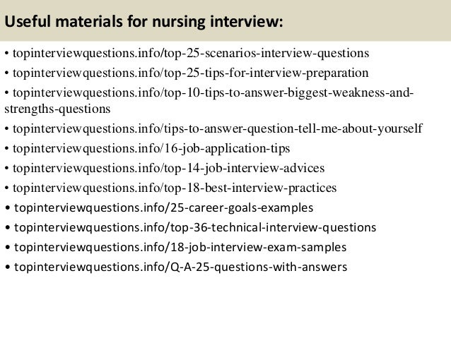 Top 10 nursing interview questions and answers