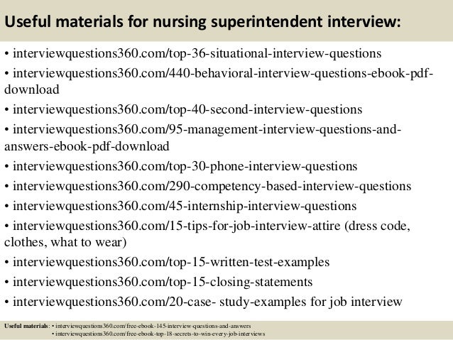 Top 10 nursing superintendent interview questions and answers
