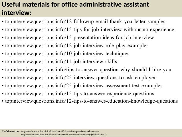 executive assistant interview questions and answers