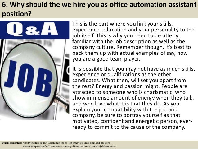 top 10 office automation assistant interview questions and answers office automation assistant