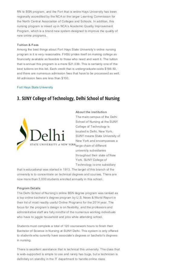 Top 10 online nursing degree programs for 2015