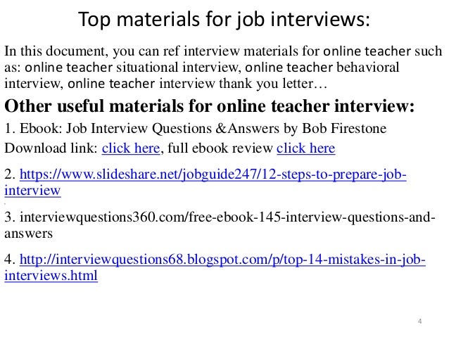 top 32 online teacher interview questions and answers pdf job interview online
