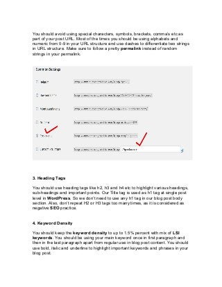 You should avoid using special characters, symbols, brackets, comma’s etc as
part of your post URL. Most of the times you ...