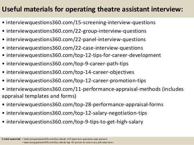 Top 10 Operating Theatre Assistant Interview Questions And Answers