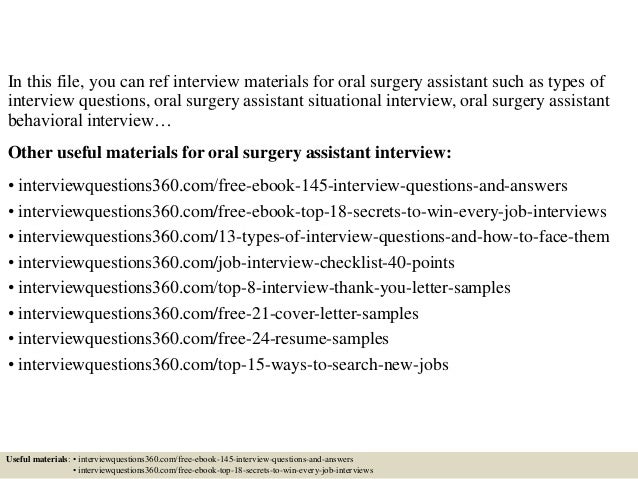 Top 10 oral surgery assistant interview questions and answers Top 10 oral surgery assistant interview questions and answers