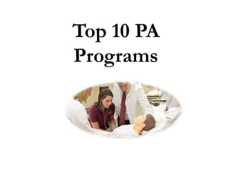 Top 10 PA
Programs
 