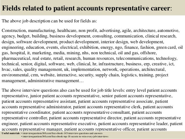 Director patient accounts resume