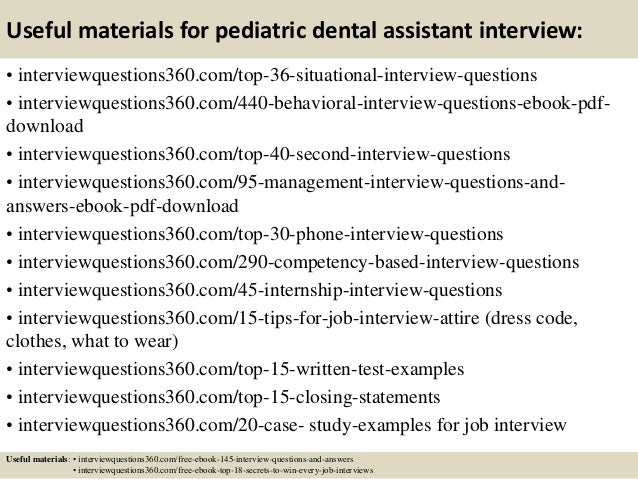 dental assistant questions