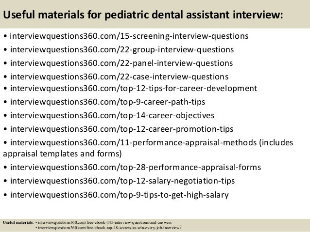 interview questions for dental assistant