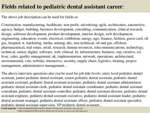 interview questions for dental assistant