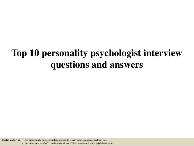 personality based interview questions