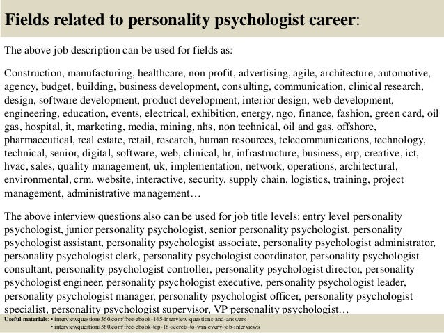 personality based interview questions