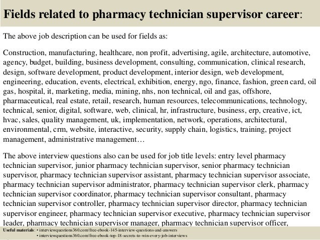 pharmacy technician job description