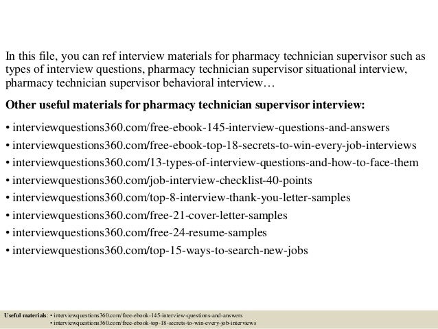 pharmacy tech interview