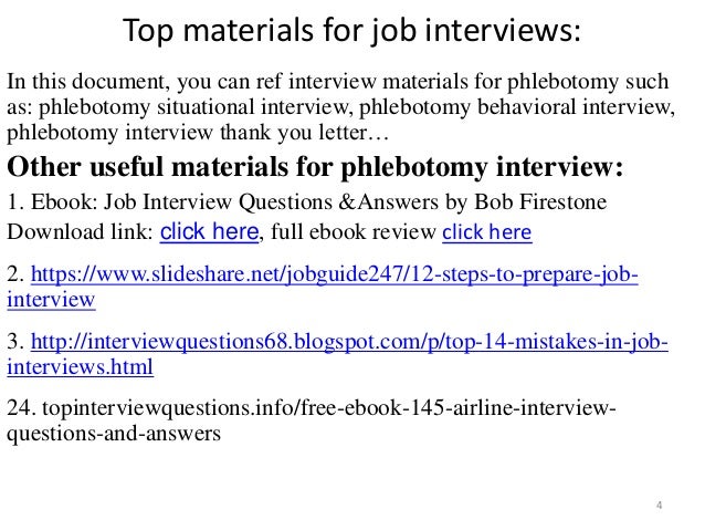 phlebotomy interview questions