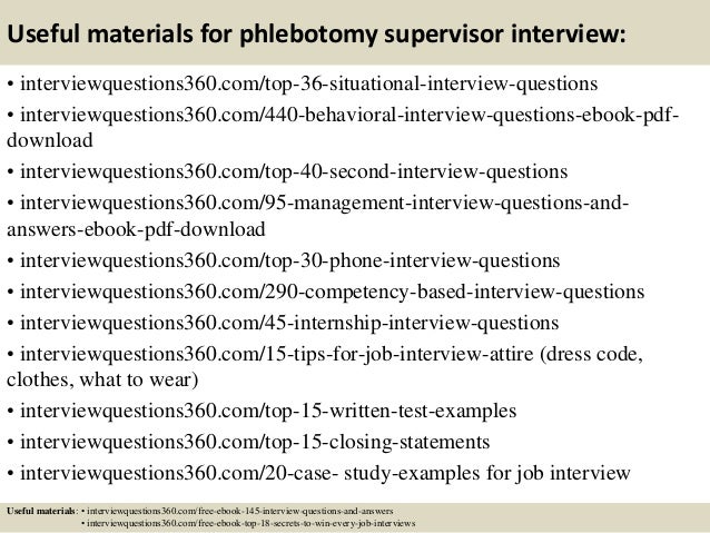 phlebotomy interview questions