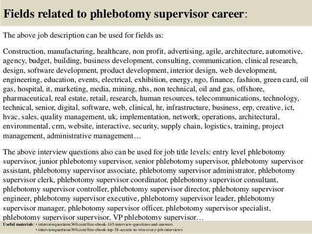 phlebotomy interview questions
