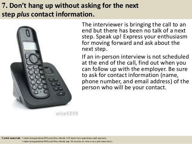 what questions to ask on a phone interview