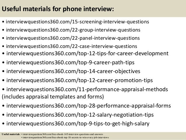 top 10 phone interview questions and answers questions to ask on phone interview
