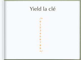 /*
0 
1
2
3
4
5
6
7
8
9
*/
Yield la clé
 