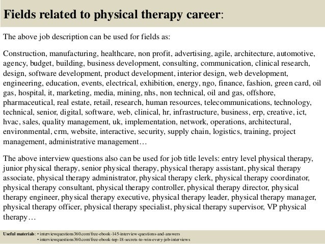 top 10 physical therapy interview questions and answers physical therapy interview questions and answers
