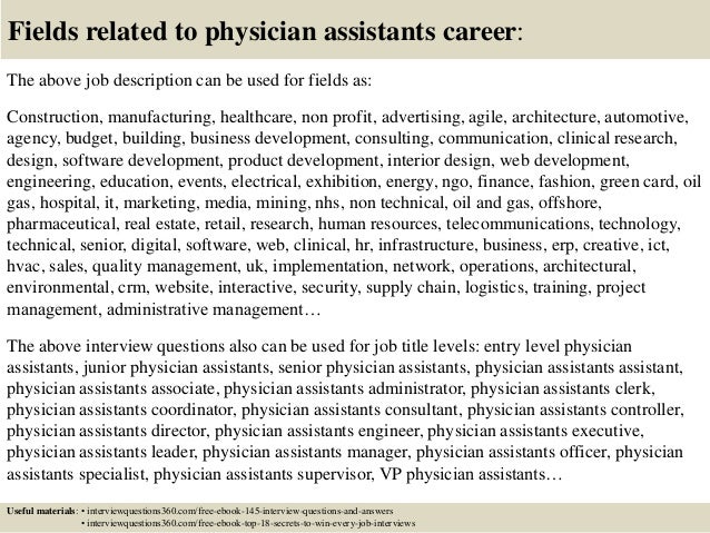 physician assistant job interview questions and answers