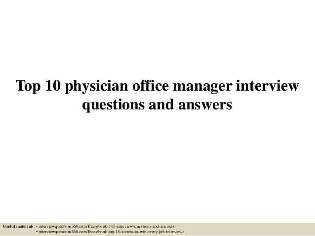 interview questions office manager