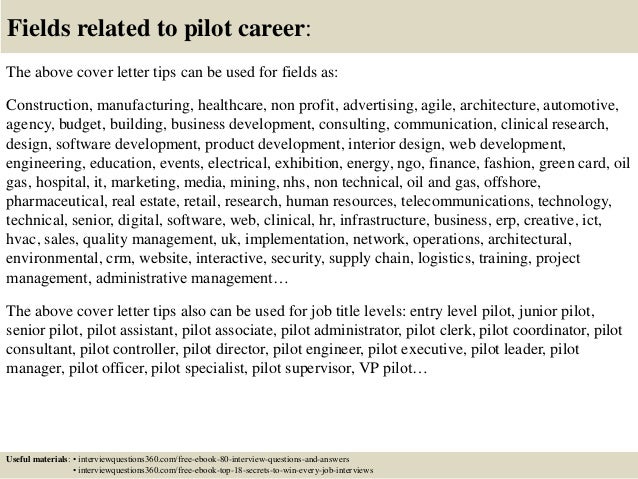 Cover letter pilot job application