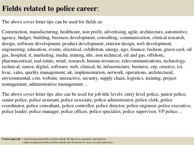 police cover letter