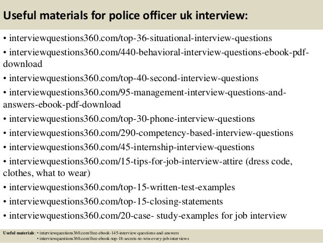 Top 10 police officer uk interview questions and answers
