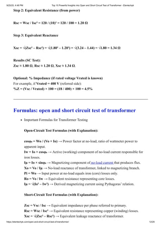 Top 10 Powerful Insights into Open and Short Circuit Test of ...