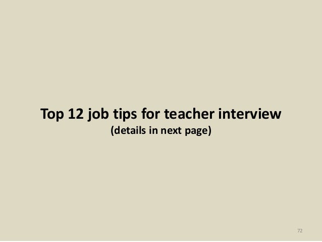 kindergarten teacher interview questions