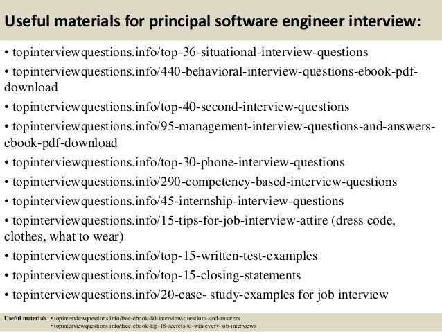 Principal software engineer resume