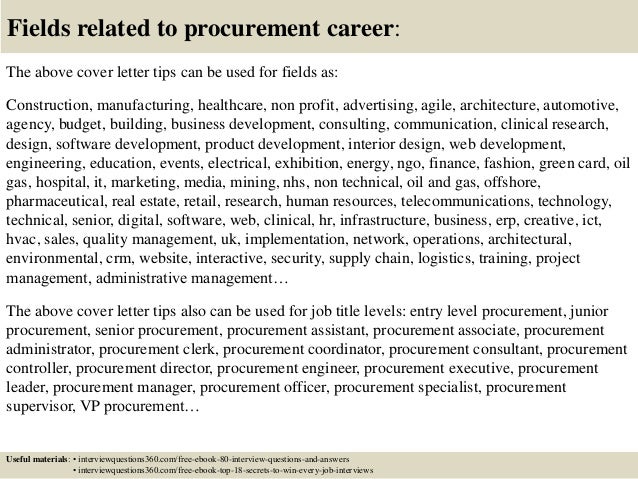 procurement specialist cover letter