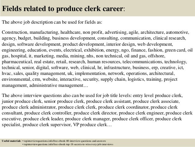 produce supervisor job description