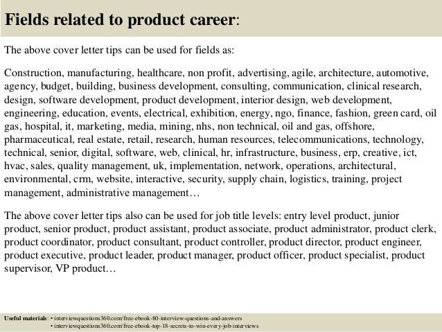 top 10 product cover letter tips product specialist cover letter