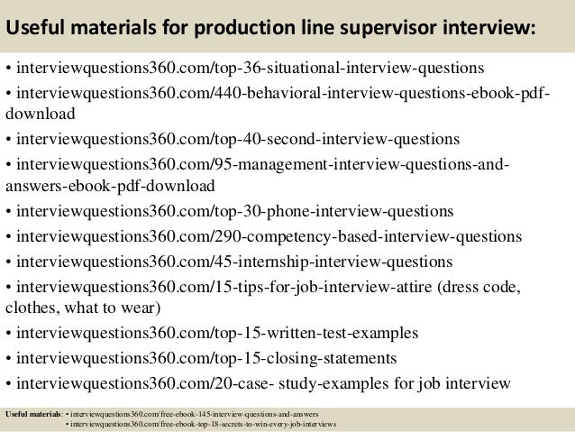 interview questions for supervisor