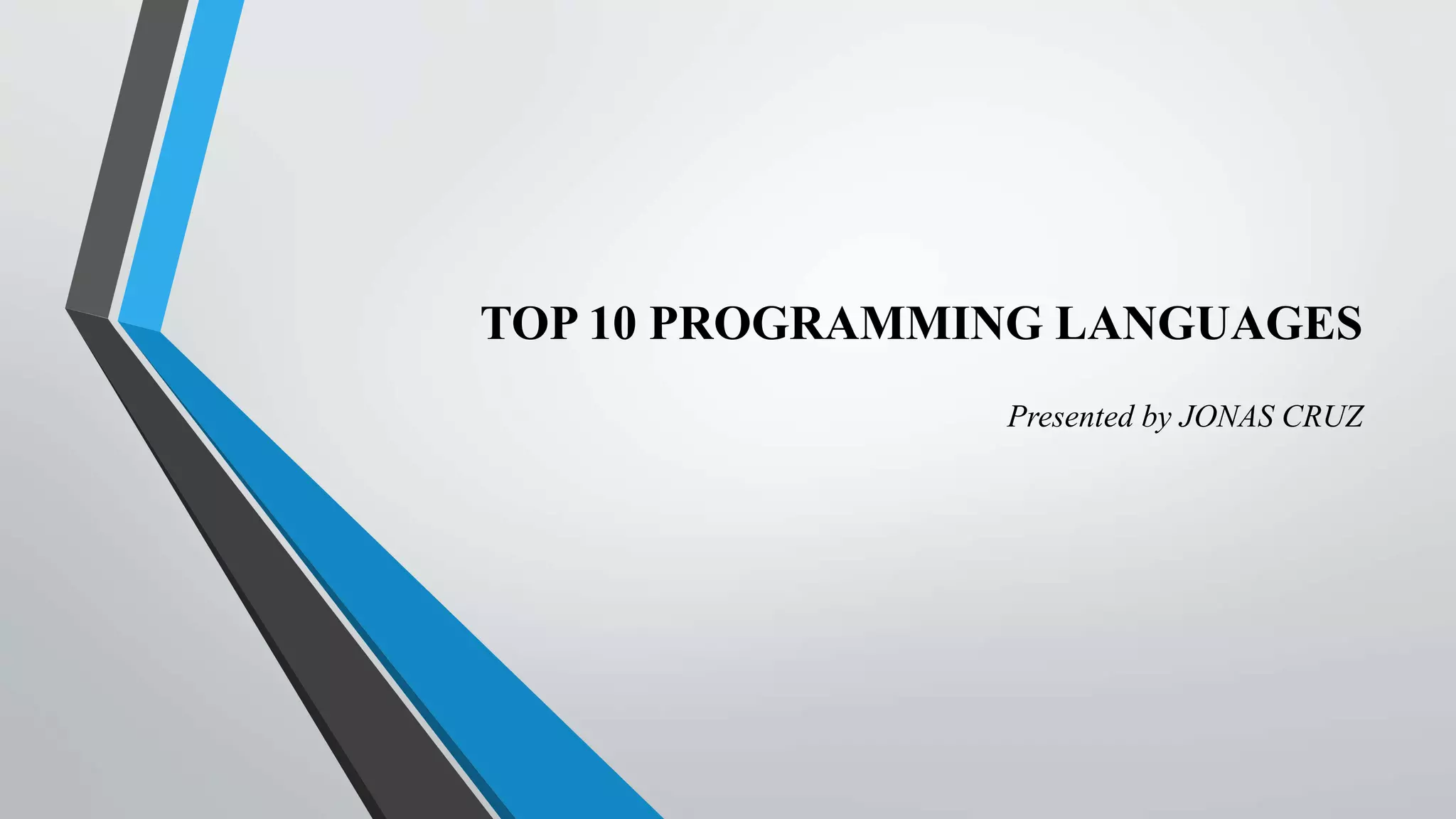 Top 10 programming languages | PPT