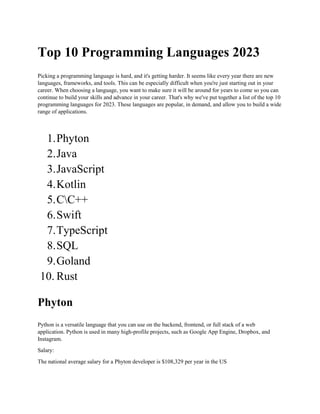 Top 10 Programming Languages 2023.docx