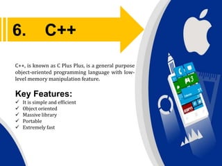 Top 10 programming languages for mobile app development | PPTX