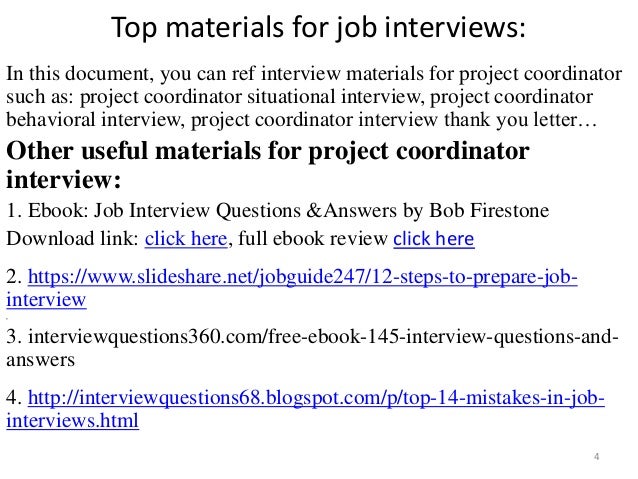 It Project Coordinator Interview Questions Remar